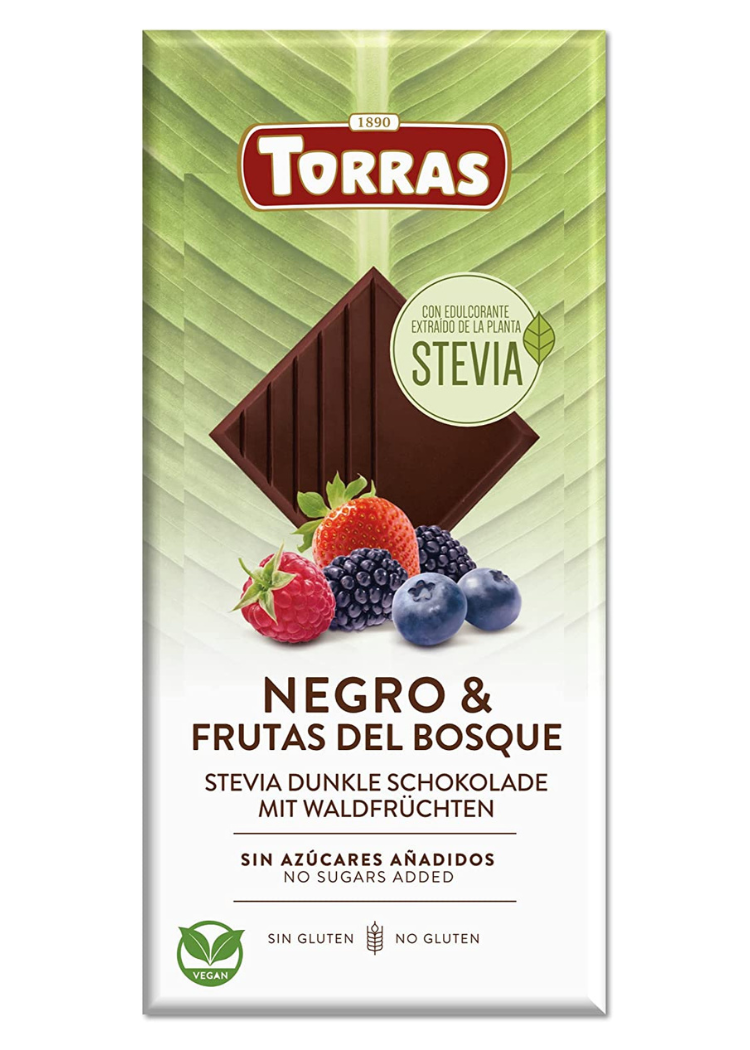 Torras Negro y frutas del bosque (stevia) 125 gr
